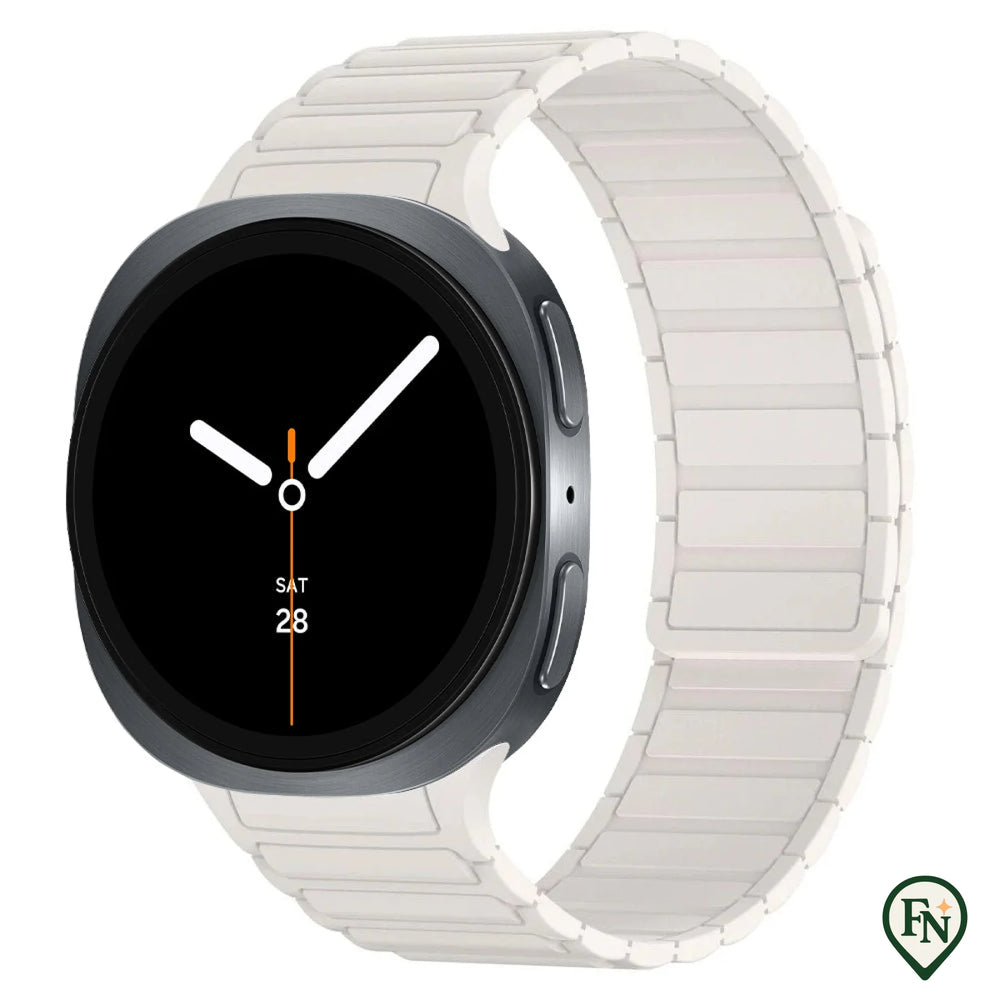 FlexiMag™ Samsung – Stijlvolle Magnetische Band voor Galaxy Watch Wit / Galaxy Watch8 40mm/44mm