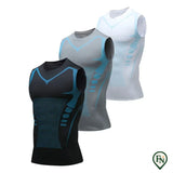 2Ionisch vormgevend vest voor heren IJszijde Afslankvest Body Shaper Compressieshirts Tanktop Buikcontrole Mouwloze