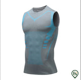 2Ionisch vormgevend vest voor heren IJszijde Afslankvest Body Shaper Compressieshirts Tanktop Buikcontrole Mouwloze