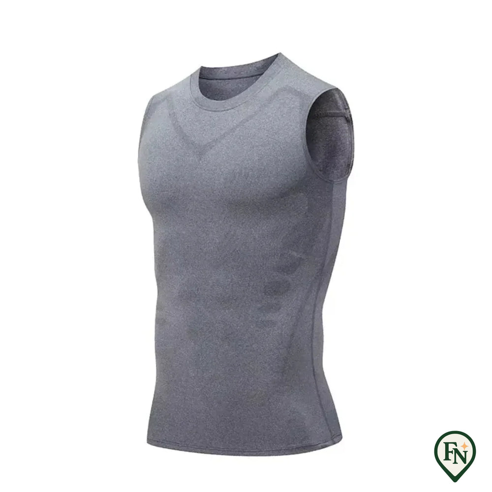 2Ionisch vormgevend vest voor heren IJszijde Afslankvest Body Shaper Compressieshirts Tanktop Buikcontrole Mouwloze