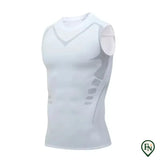2Ionisch vormgevend vest voor heren IJszijde Afslankvest Body Shaper Compressieshirts Tanktop Buikcontrole Mouwloze