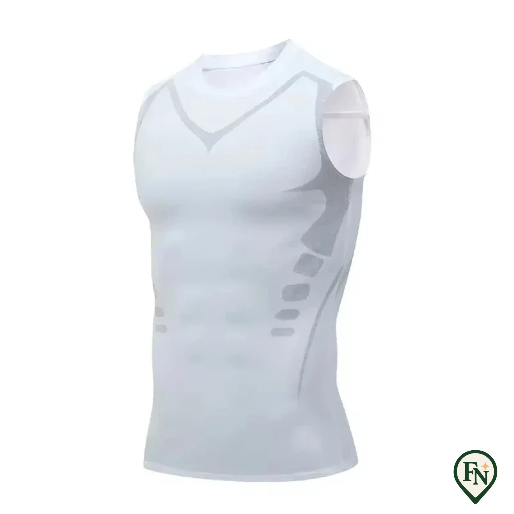 2Ionisch vormgevend vest voor heren IJszijde Afslankvest Body Shaper Compressieshirts Tanktop Buikcontrole Mouwloze