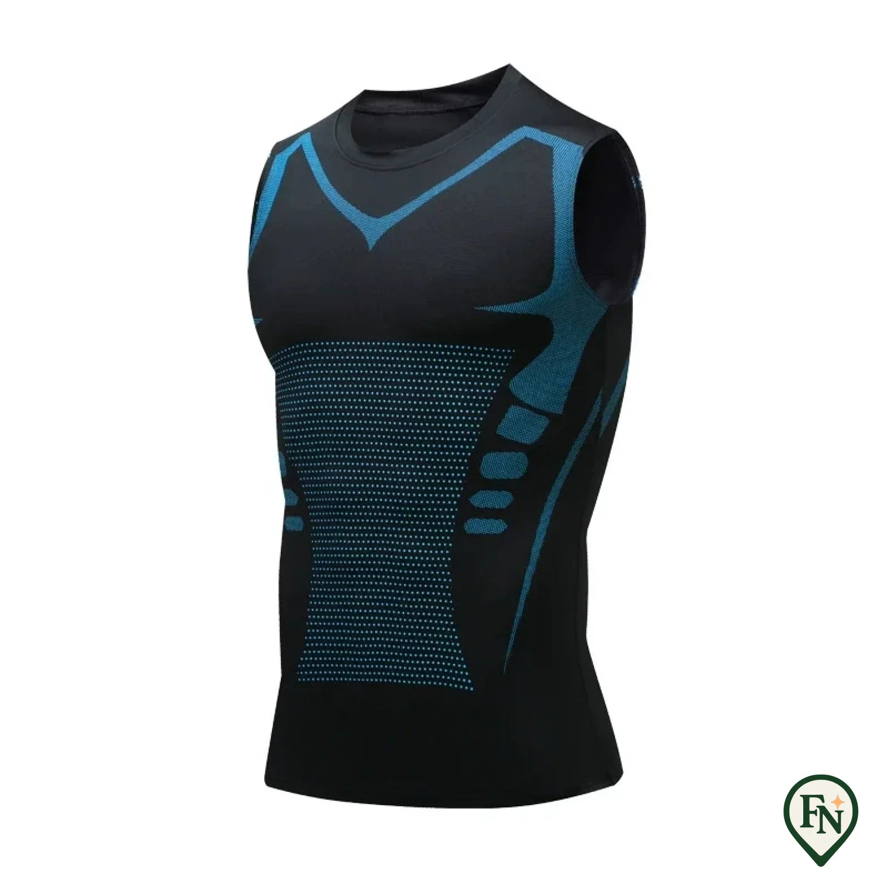 2Ionisch vormgevend vest voor heren IJszijde Afslankvest Body Shaper Compressieshirts Tanktop Buikcontrole Mouwloze