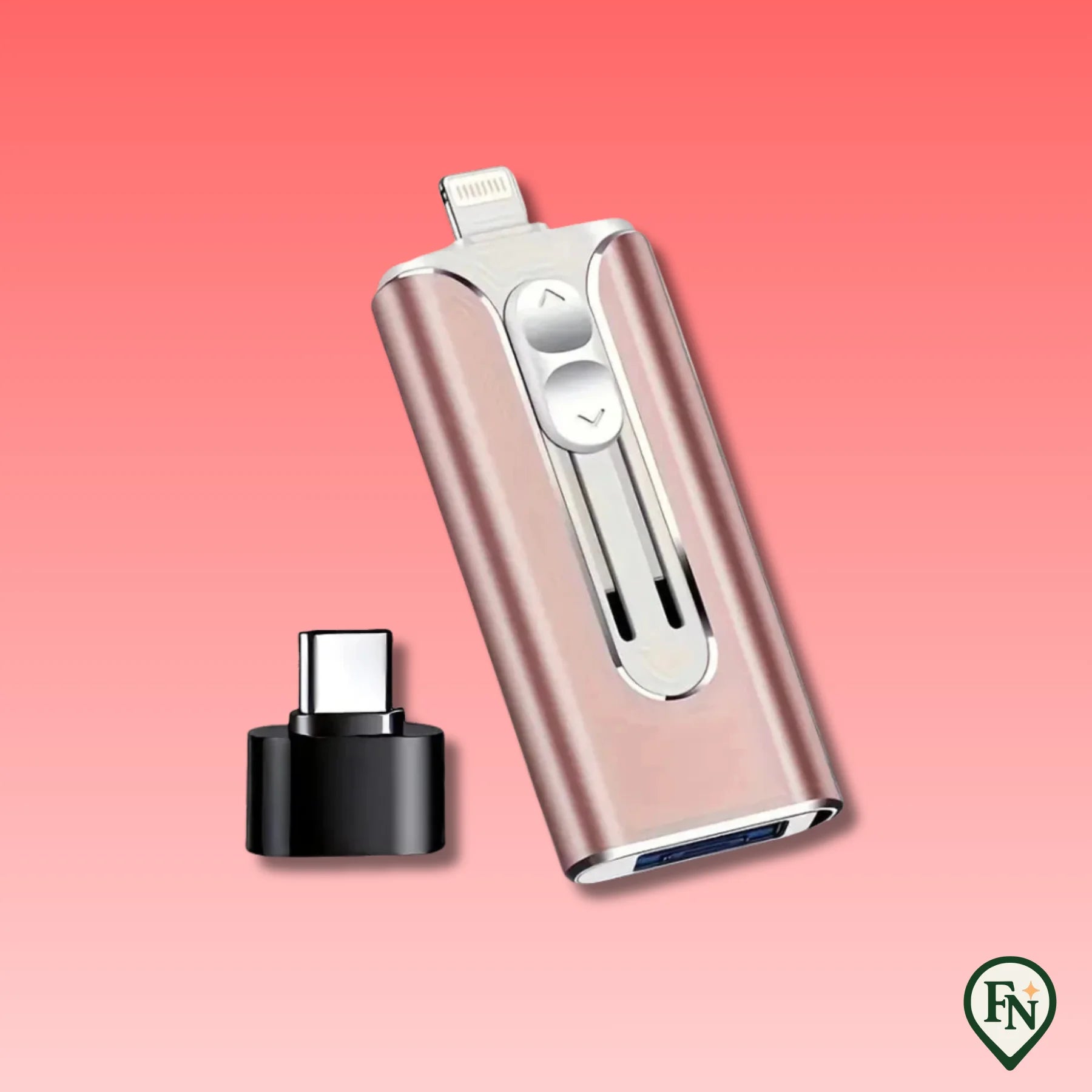 Vaultix™ - Multi 4‑In‑1 USB-Flashdrive Roze / 32GB
